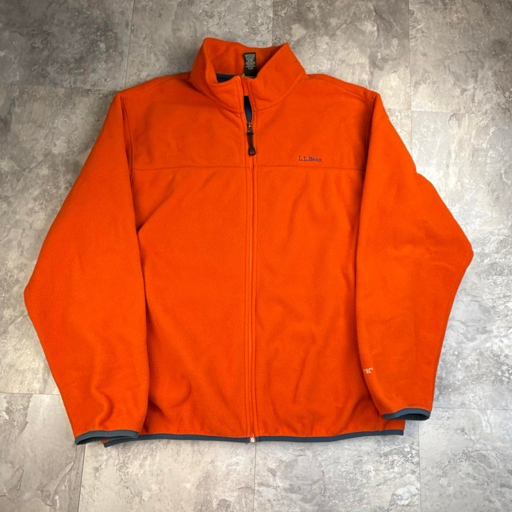 Orange L.L. Bean Quarter Zip Fleece XL